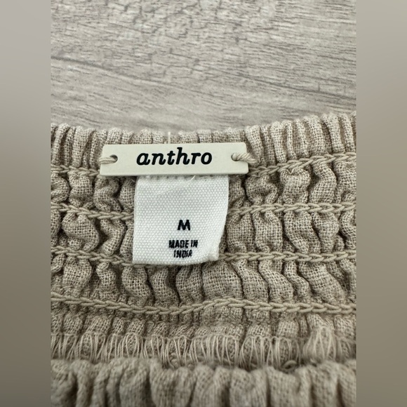 Anthropologie Wide Leg Pull On Pant Linen Viscose Relaxed Lagenlook Boho Medium - Picture 9 of 10